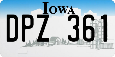 IA license plate DPZ361