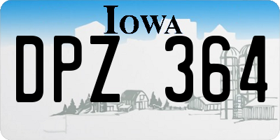 IA license plate DPZ364