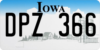 IA license plate DPZ366