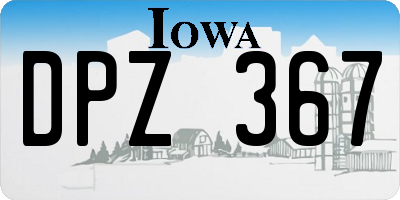 IA license plate DPZ367