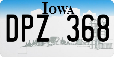 IA license plate DPZ368