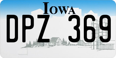 IA license plate DPZ369