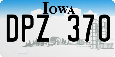 IA license plate DPZ370