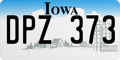 IA license plate DPZ373