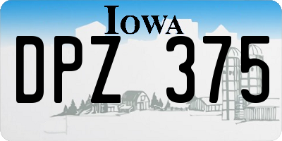 IA license plate DPZ375