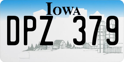 IA license plate DPZ379