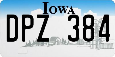 IA license plate DPZ384