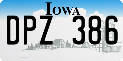 IA license plate DPZ386