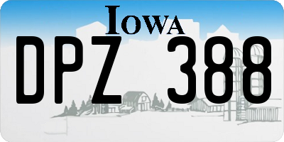 IA license plate DPZ388