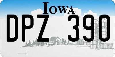 IA license plate DPZ390