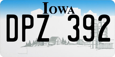 IA license plate DPZ392