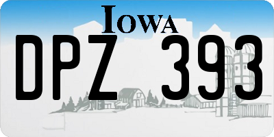IA license plate DPZ393