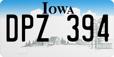 IA license plate DPZ394
