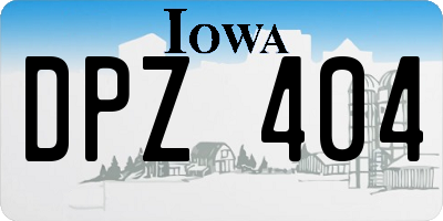 IA license plate DPZ404