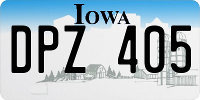 IA license plate DPZ405