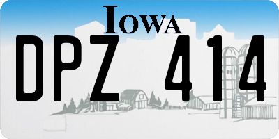 IA license plate DPZ414