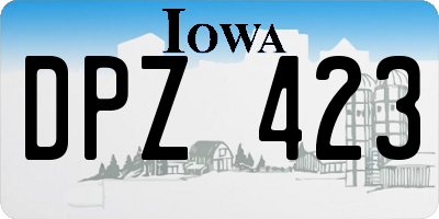 IA license plate DPZ423