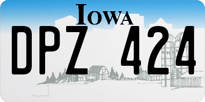 IA license plate DPZ424