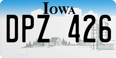 IA license plate DPZ426