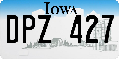 IA license plate DPZ427