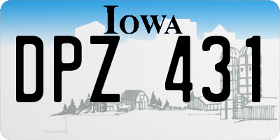 IA license plate DPZ431