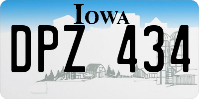 IA license plate DPZ434