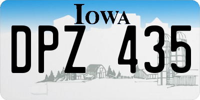 IA license plate DPZ435