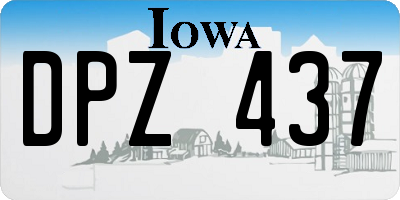 IA license plate DPZ437