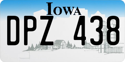 IA license plate DPZ438