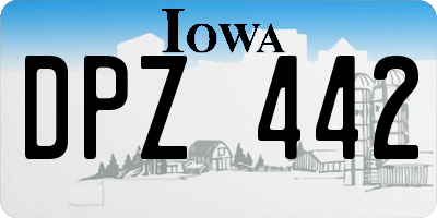 IA license plate DPZ442