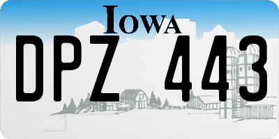 IA license plate DPZ443