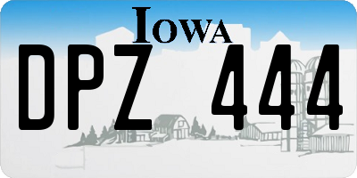 IA license plate DPZ444