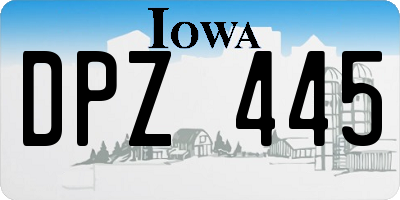 IA license plate DPZ445