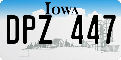IA license plate DPZ447