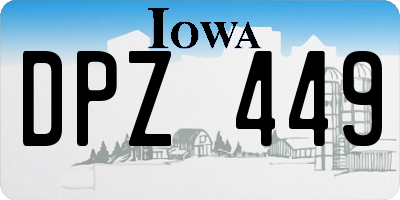 IA license plate DPZ449