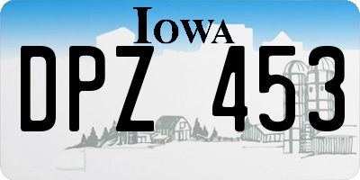 IA license plate DPZ453