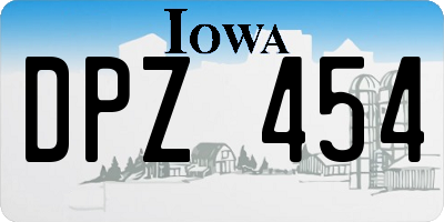 IA license plate DPZ454