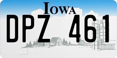IA license plate DPZ461