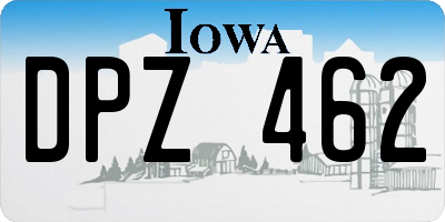IA license plate DPZ462