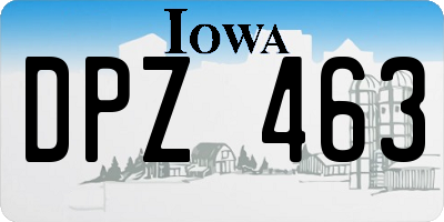 IA license plate DPZ463