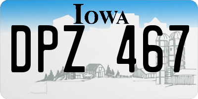 IA license plate DPZ467