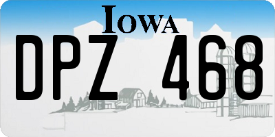 IA license plate DPZ468