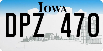 IA license plate DPZ470
