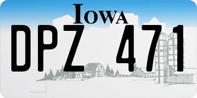 IA license plate DPZ471