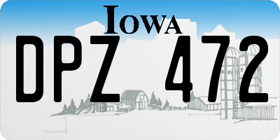 IA license plate DPZ472