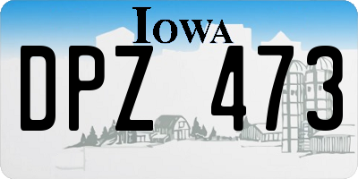 IA license plate DPZ473