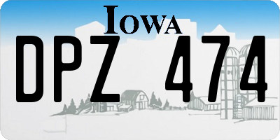 IA license plate DPZ474
