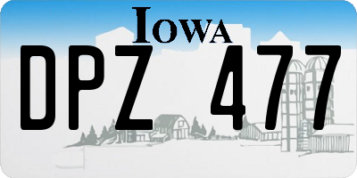 IA license plate DPZ477