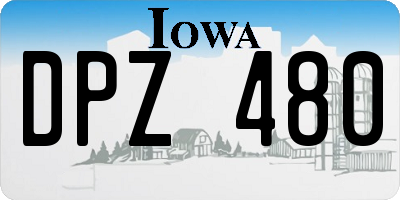 IA license plate DPZ480