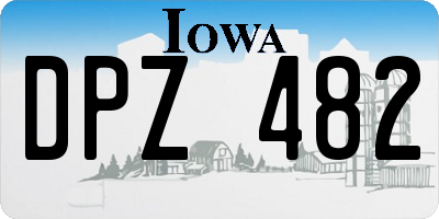 IA license plate DPZ482